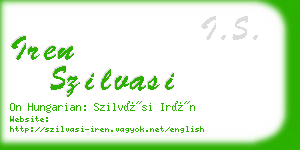 iren szilvasi business card